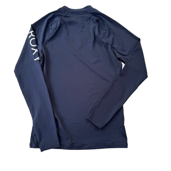 Roxy Whole Hearted Long Sleeve UPF 50 Swim Rashguard Navy Blue Size M NWT - Picture 7 of 13